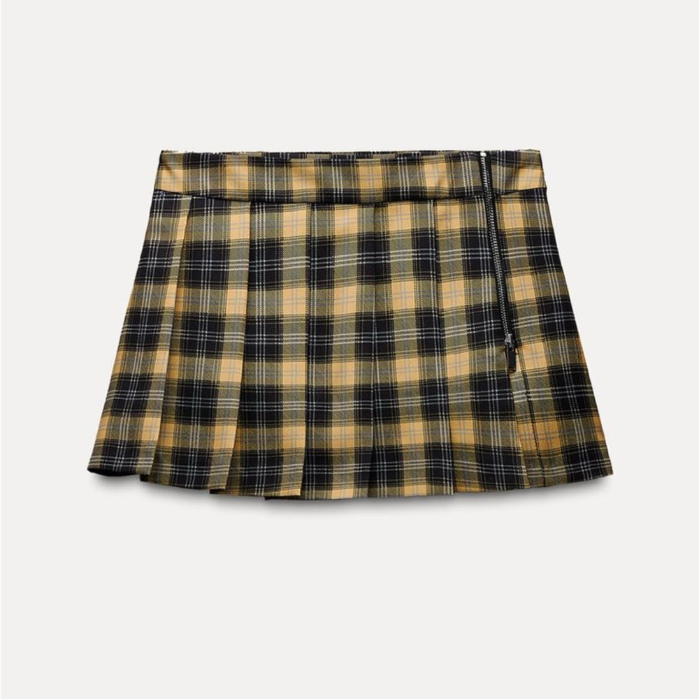 ZARA plaid mini skirt